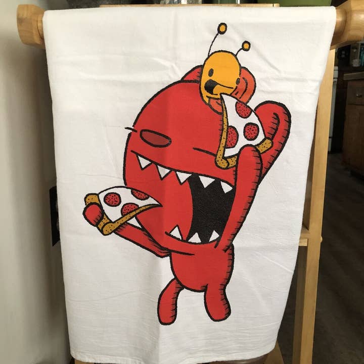 Torchon Pizza Pals pour la vente par everyday balloons print shop