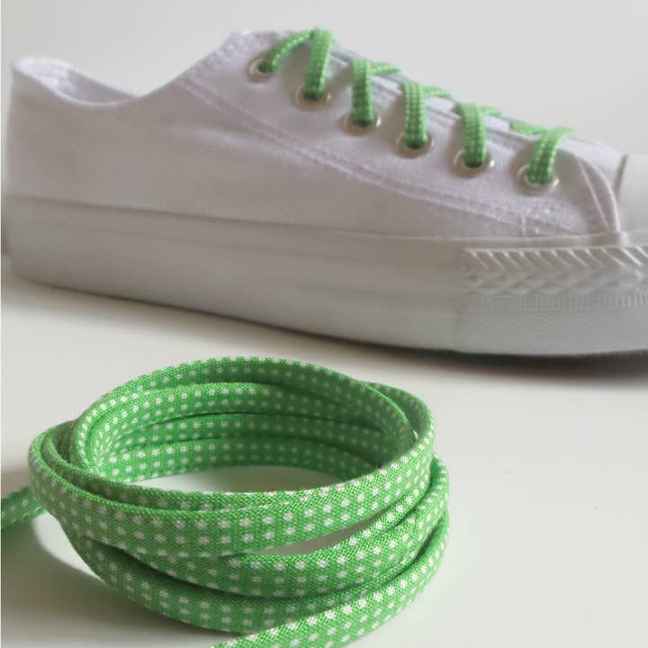 Cute Laces – wholesale Skosnöre - Barn och baby – Gröna polka prickar söta skosnören - endast barn