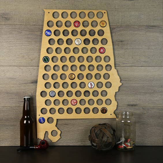 Torched Products - Wholesale Wall Accent - Men’s Gift State Beer Cap Map – Beer Cap Collector/Display61