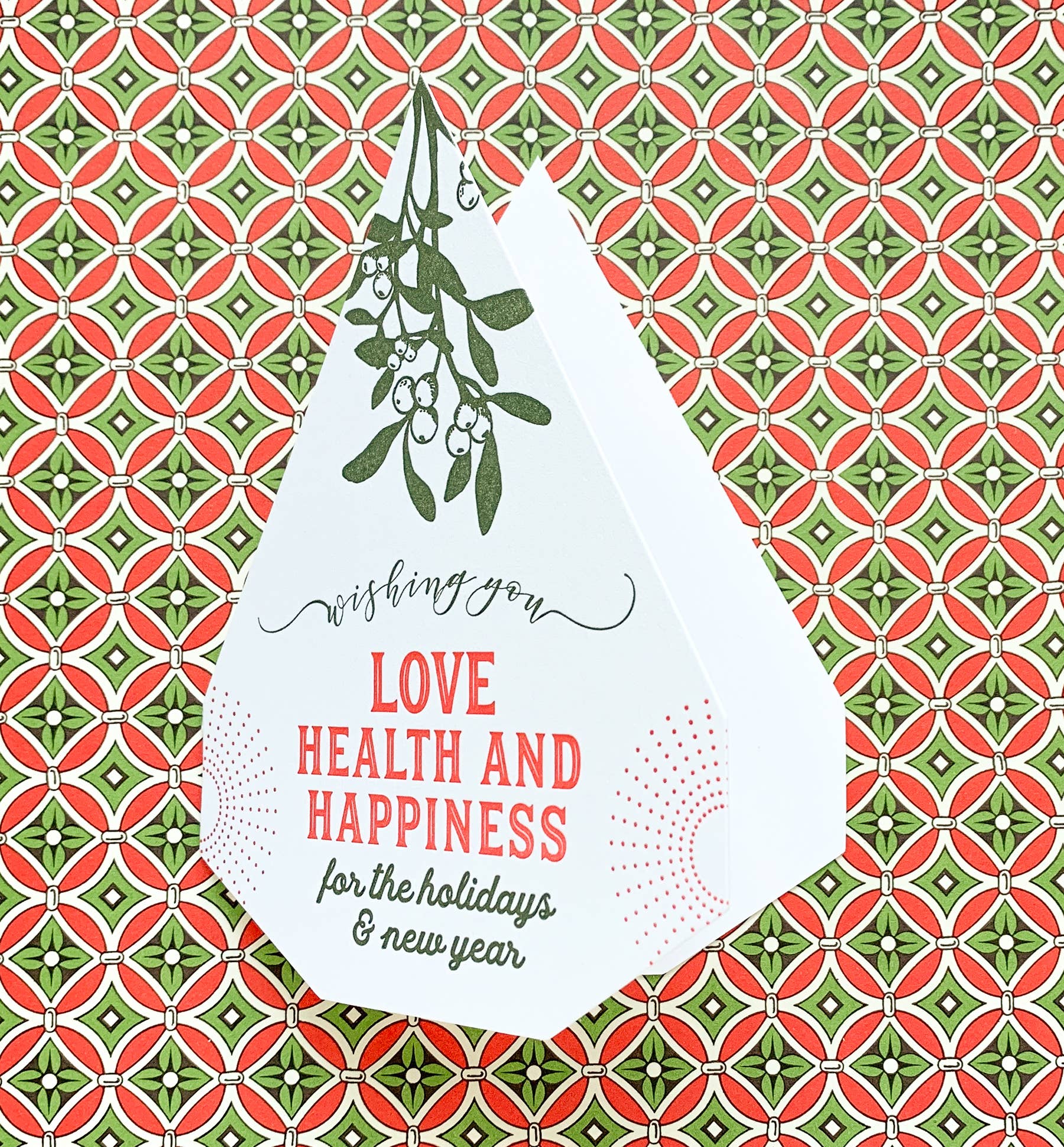 Blackbird Letterpress – wholesale Season’s Greetings card – mistletoe wish card4