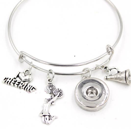 Bracelet - Jonc Cheer Thème pour Bijoux Snap pour la vente par Say It in A Snap Jewelry
