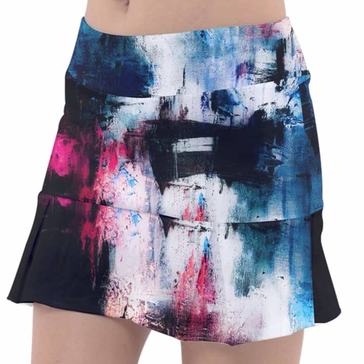 Navy and Pink Tennis Skirt for wholesale by EmBellish Active