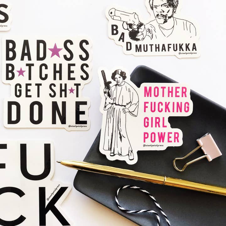 Steel Petal Press - Wholesale Sticker - Bitches Get Shit Done Die-Cut Sticker6