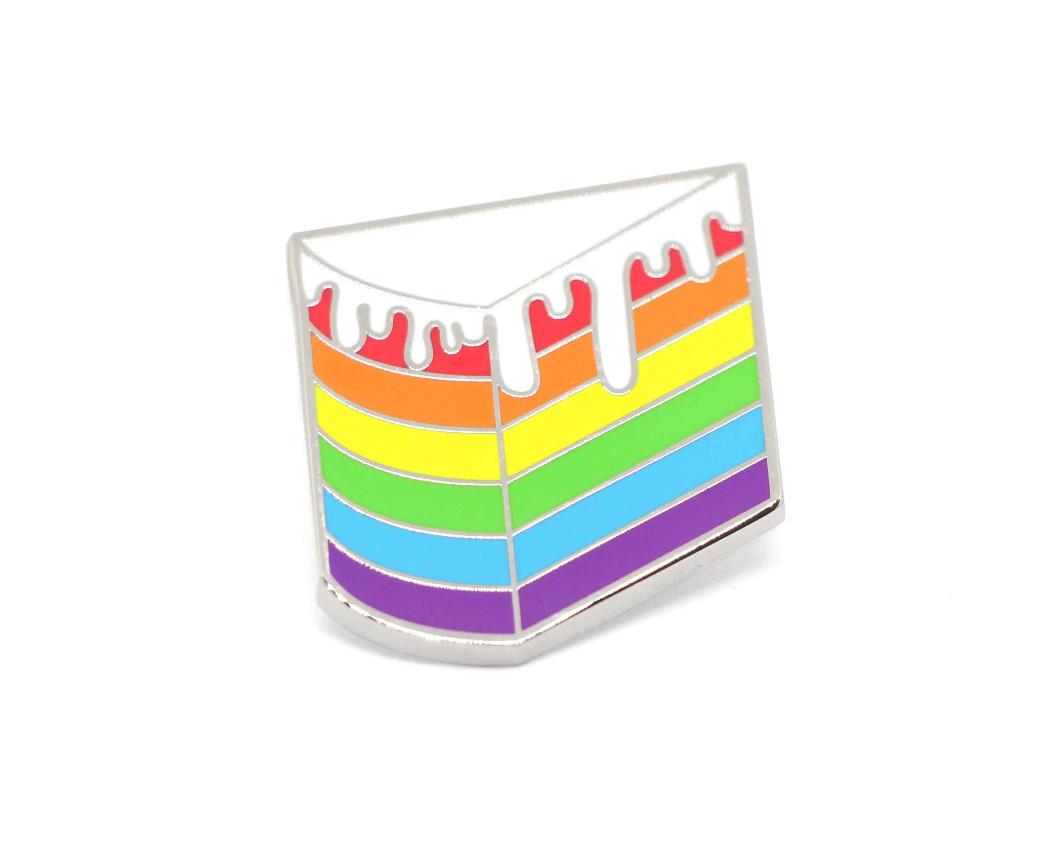 Compoco - Wholesale Lapel Pin/Button - Rainbow Cake Enamel Pin