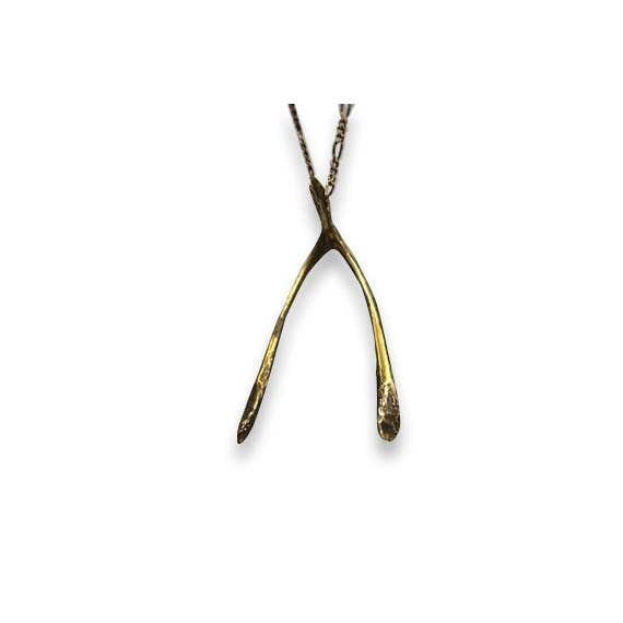 Moon Raven Designs - Wholesale Pendant/Charm Necklace - Large Wishbone Necklace - Bronze1