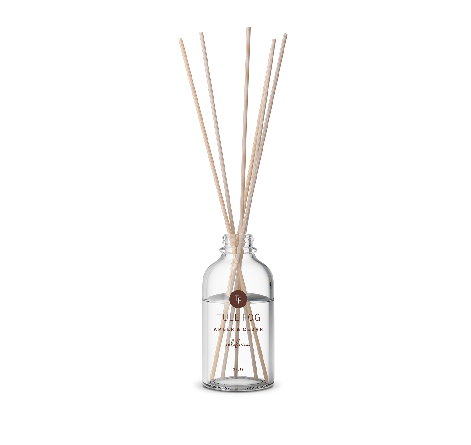 Tule Fog Candles - Wholesale Reed Diffuser - Amber + Cedar - Reed Diffuser- 3fl oz1