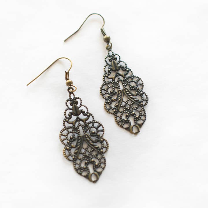 Gleeful Peacock - Wholesale Dangle Earrings - Chandelier Filigree Earrings2