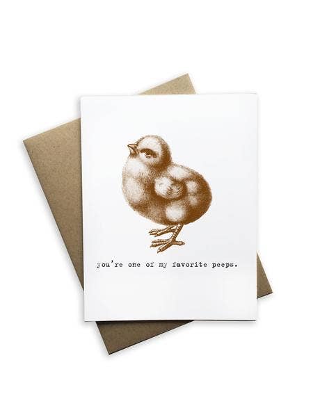 You're One of My Favorite Peeps Greeting Card for wholesale by Tiramisu Paperie