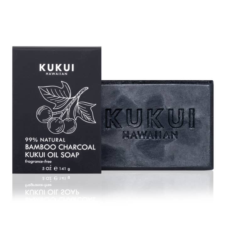 Maui Soap Co. - Wholesale Bar Soap - Bamboo Charcoal Kukui Oil Soap, Fragrance-Free, 99% Natural