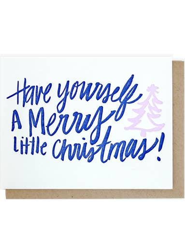 Merry Little Christmas Single Card for wholesale by Thimblepress