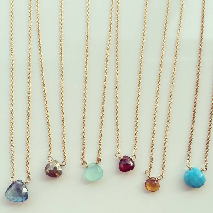 Sonya Renee Jewelry - Wholesale Pendant/Charm Necklace - Dottie Gold Chain Pendant Necklace - Semi-Precious Stone4