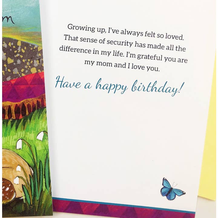 Lori Portka - Happiness Through Art - Wholesale Birthday Card - Happy Birthday Mom Card (Greeted)