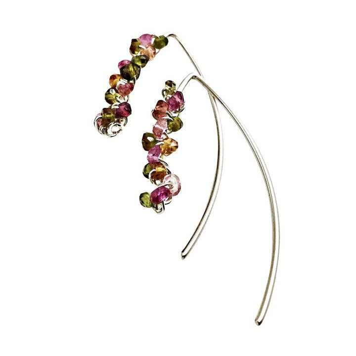 Zarte Cocoon Ohrringe - Wassermelonen Turmalin für den Großhandel von Delisch Jewelry & Accessories