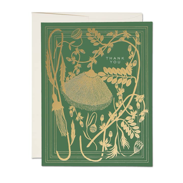 Red Cap Cards - Wholesale Thank You Card - Sage thank you greeting card