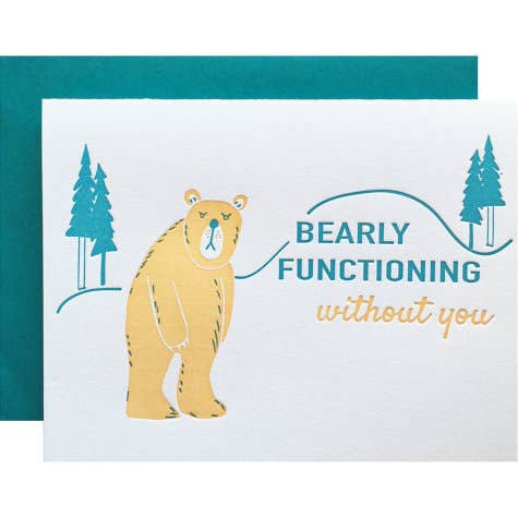 Violet Press - Wholesale Love Card - Bearly Functioning
