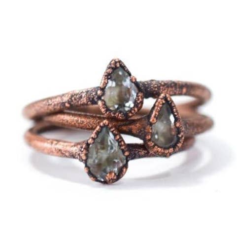 Faceted Aquamarine Ring for wholesale by HAWKHOUSE