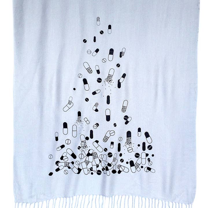 Cyberoptix Tie Lab – wholesale Scarf – Unisex – Pill Spill Pashmina Scarf, Regular Weight