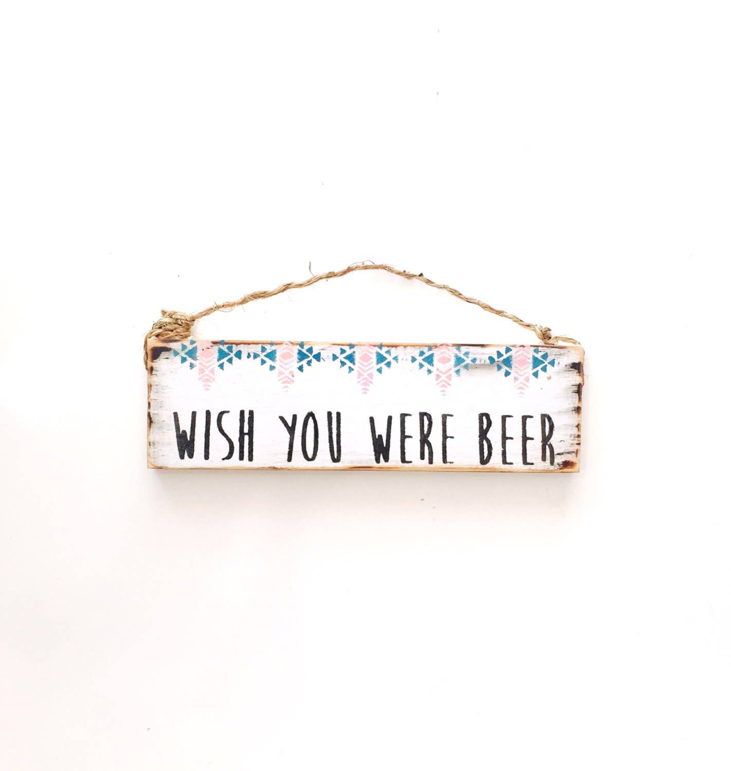 Mahalo Market - Wholesale Sign - Wish You Were Beer Wood Wall Sign