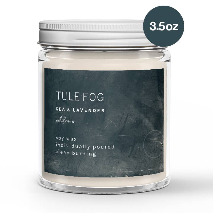Tule Fog Candles - Wholesale Jar/Filled Candle - Sea + Lavender Soy Candle Mini 3.5oz0