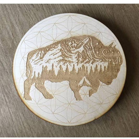 Buffalo Flower of Life Crystal Grid for wholesale by Zen and Meow