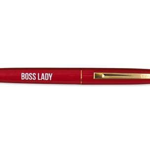 GetBullish - Wholesale Pen - Boss Lady Refillable Clic Pen in Cherry Red with Gold accent3