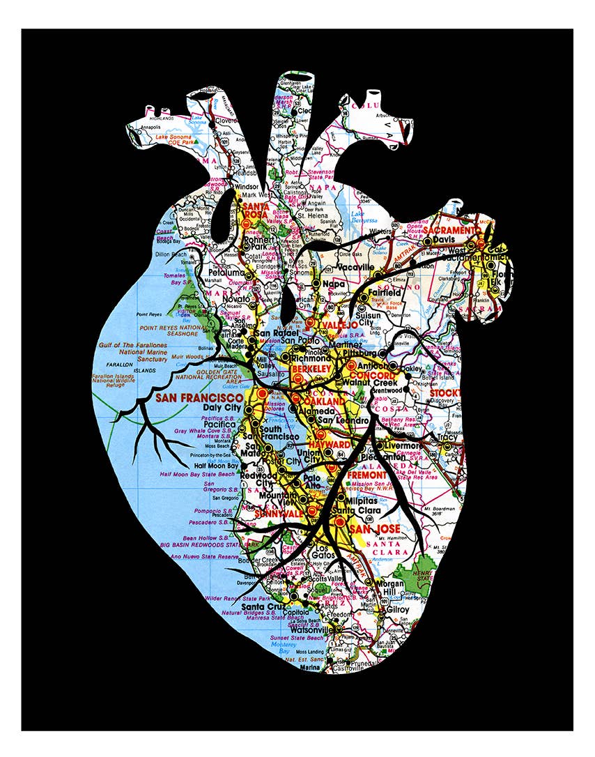 Granny Panty Designs - Wholesale Art Print - Heart Of The Bay Print -  I left my heart in San Francisco1