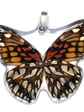 W0210 - Ciondolo a forma di farfalla, motivo: farfalla messicana per la vendita all'ingrosso da parte di Wingstitution