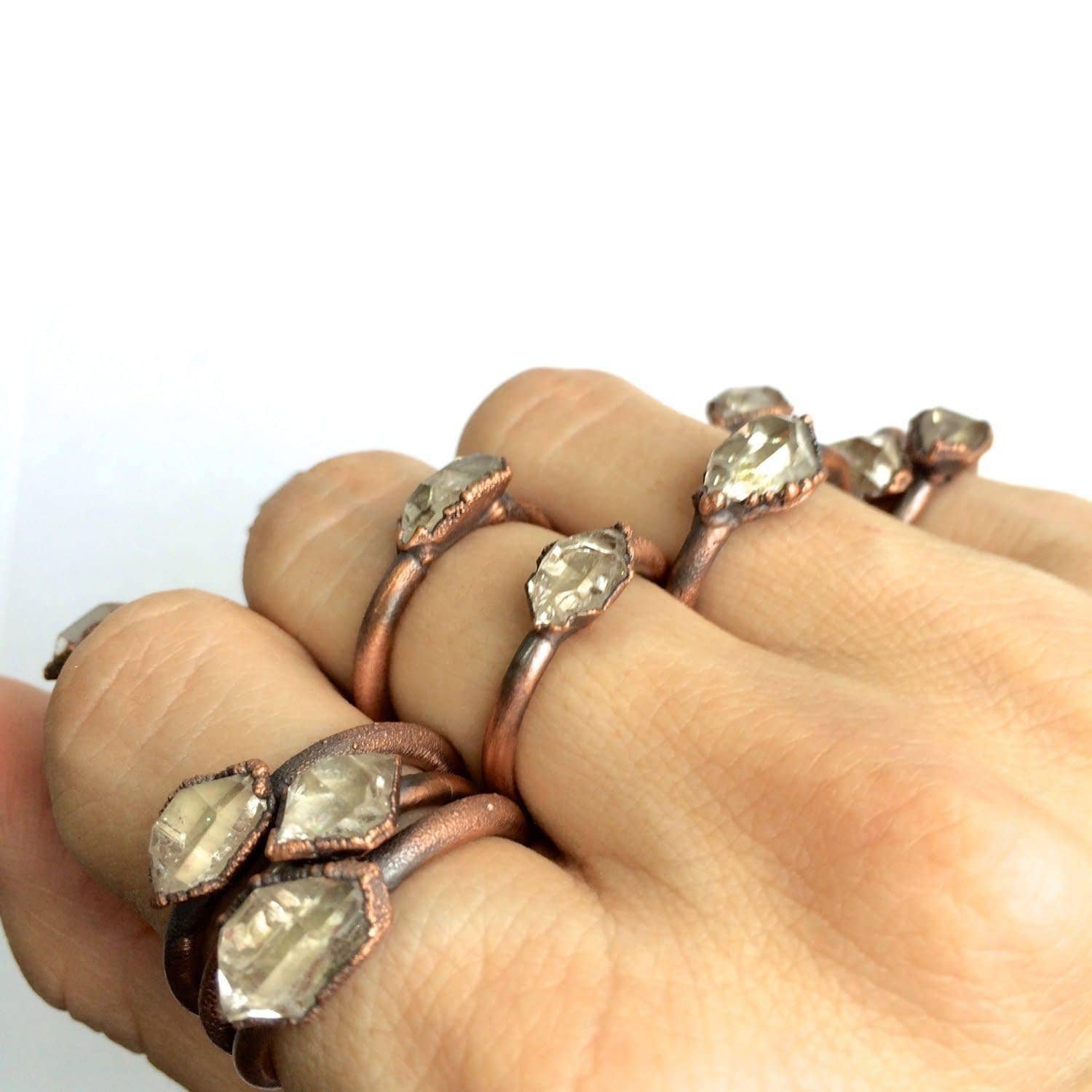 HAWKHOUSE - Wholesale Cocktail/Statement Ring - Herkimer Diamond Crystal Ring1