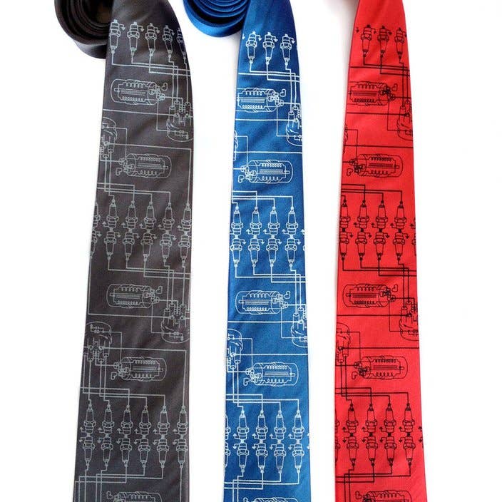 Cyberoptix Tie Lab - Wholesale Necktie - Men's - Spark Plug Necktie2