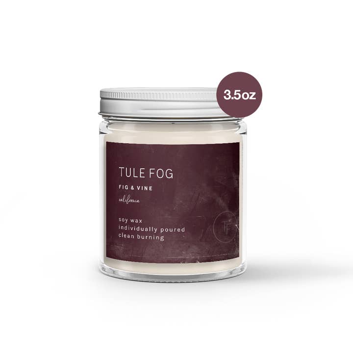 Fig + Vine Soy Candle Mini 3.5oz for wholesale by Tule Fog Candles