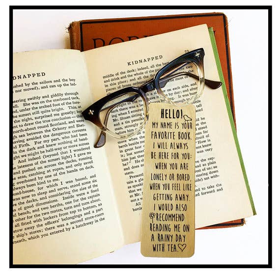 Fly Paper Products - Wholesale Bookmark - Hello! I'm your favorite book Wood Bookmark1