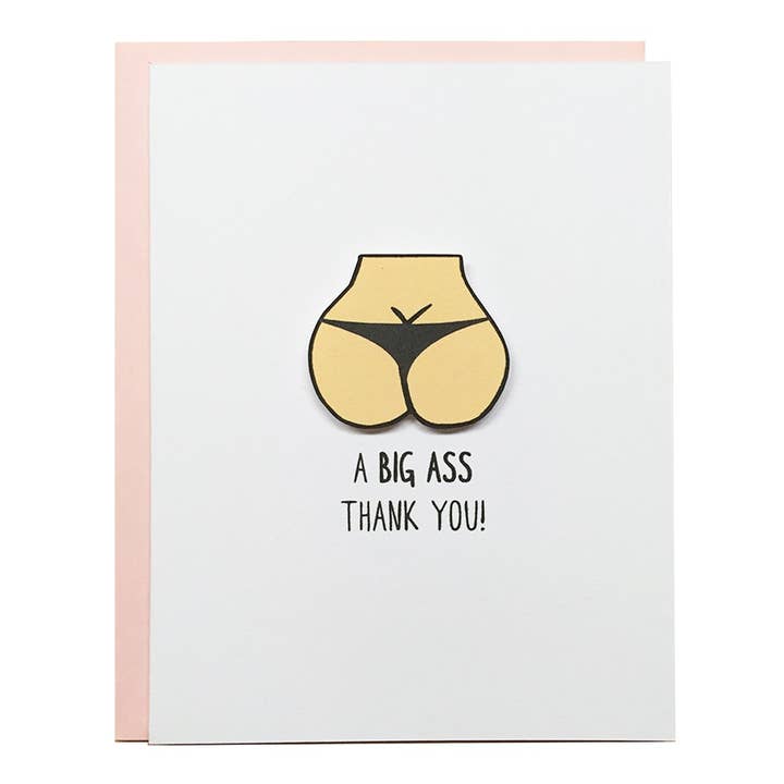 Biglietto di ringraziamento a Big Ass per la vendita all'ingrosso da parte di Pepper Pop