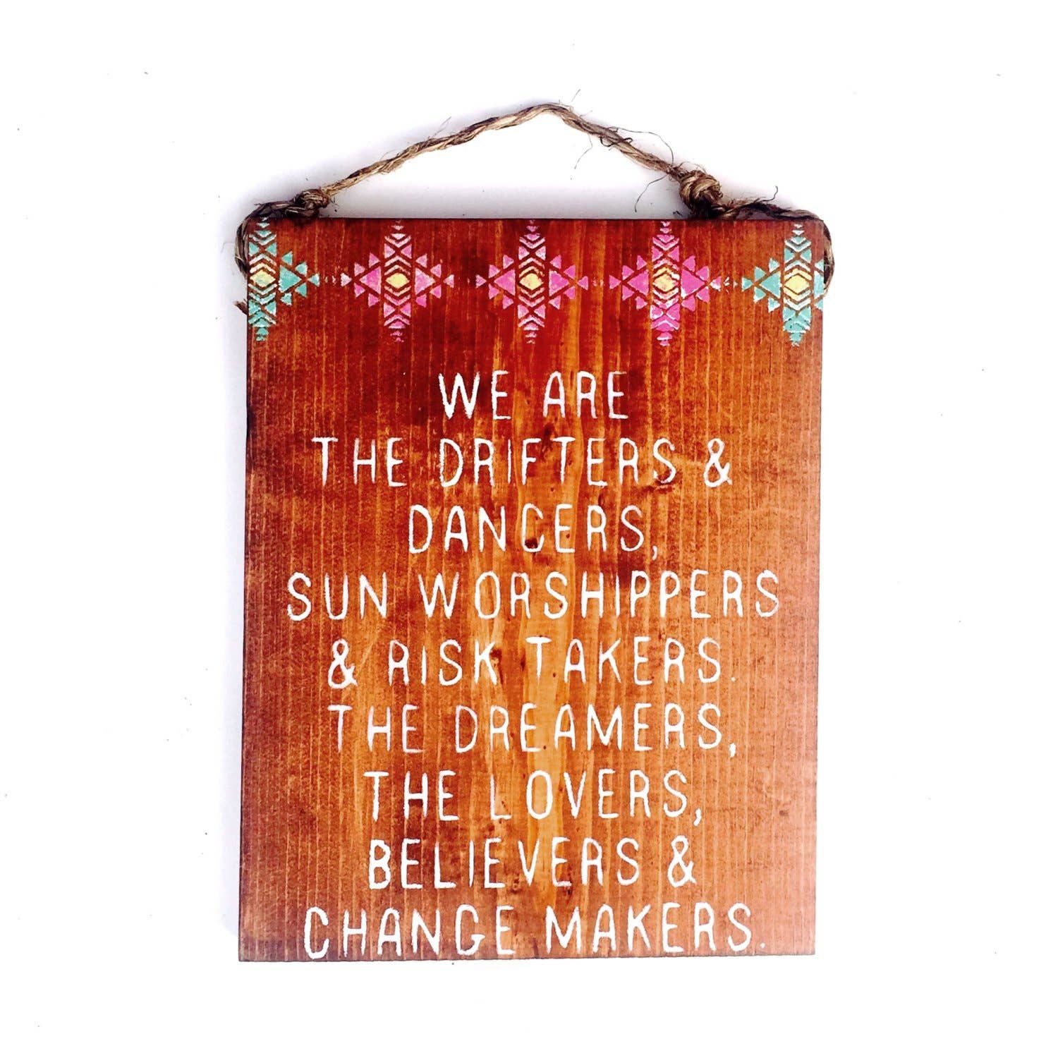 Mahalo Market – wholesale Skylt – Äventyr Drifters trä tecken Sun dyrkare1