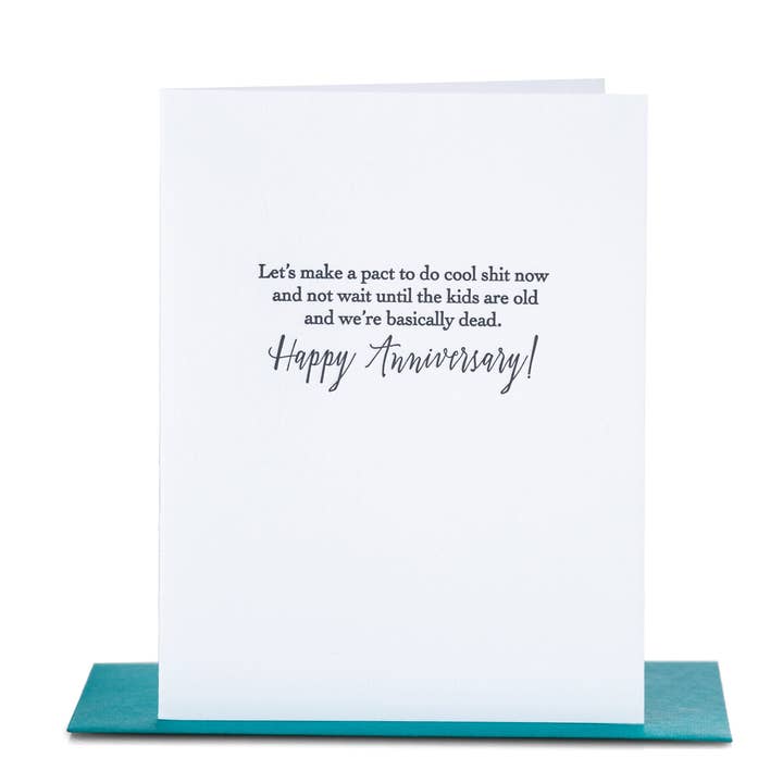Paper Epiphanies - Wholesale Anniversary Card - Cool Shit Now Anniversary Card1