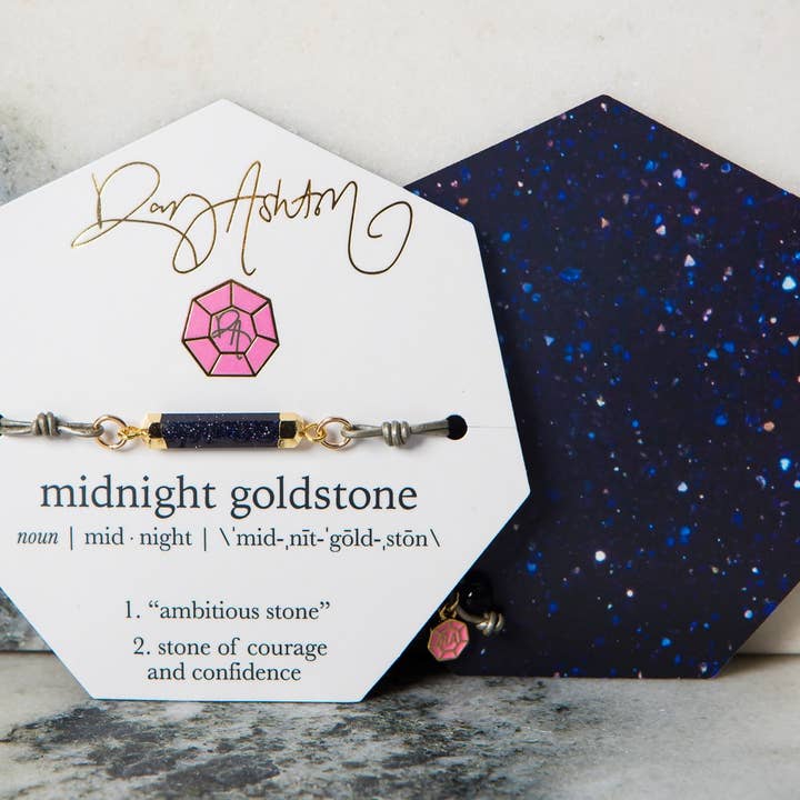Midnight Goldstone Gemstone Bracelet for wholesale by Rory Ashton Jewelry