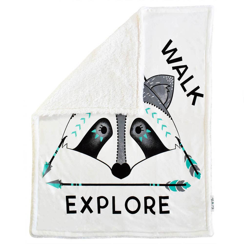 Lil Be - Wholesale Bedding Blanket - Kids & Baby - Cozy Explore Raccoon Blanket2