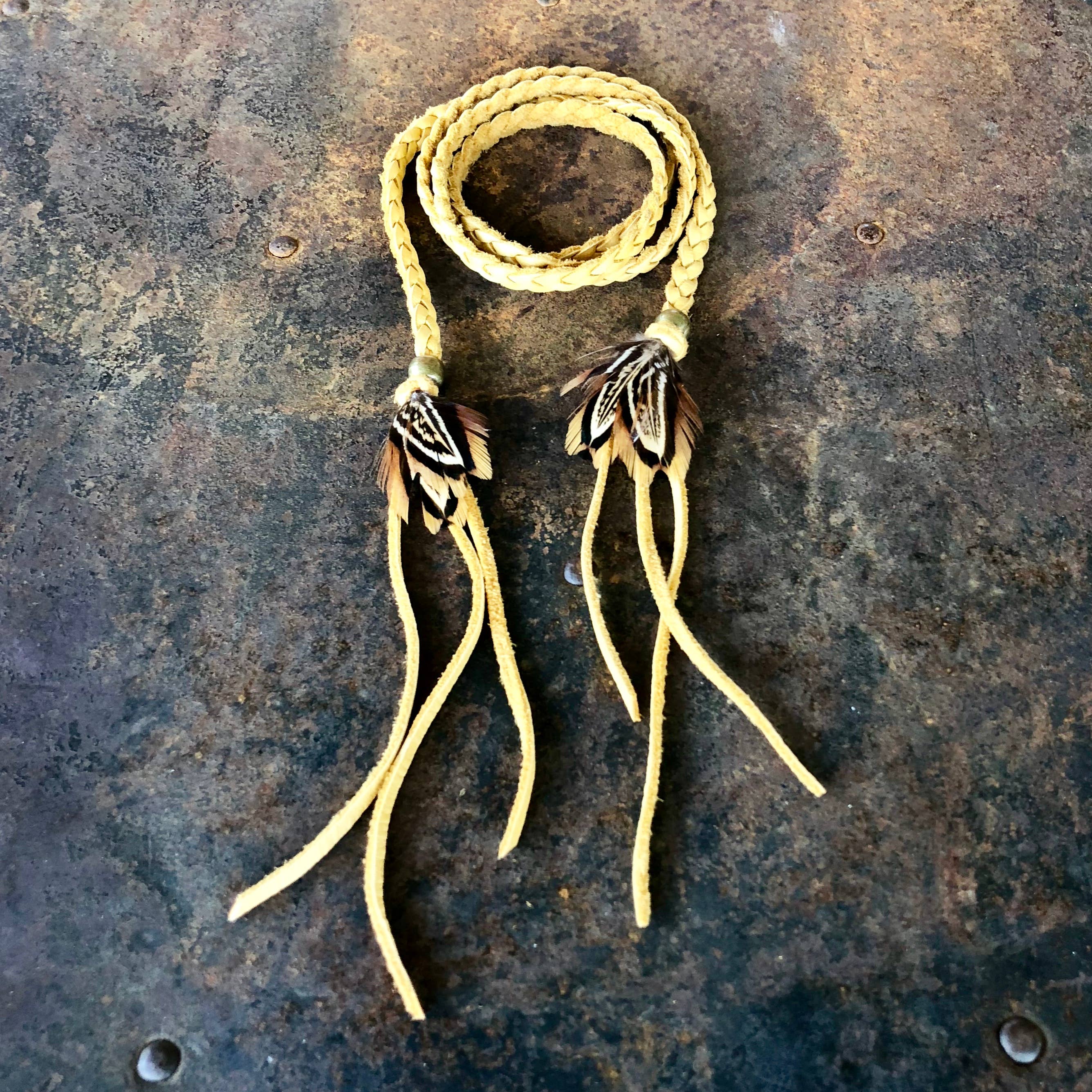 ASTALI - Wholesale Hat Accessory - Women's - Leather Wrap Accessory - Gold, Bracelet/Lariat/Hatband4