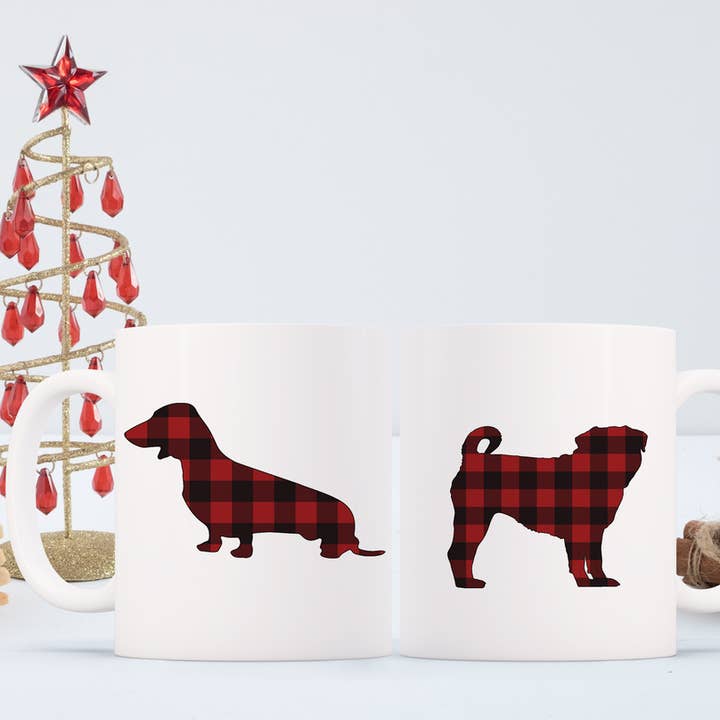 Bufalo - Tazza per animali, in tartana per la vendita all'ingrosso da parte di Sophisticated Pup
