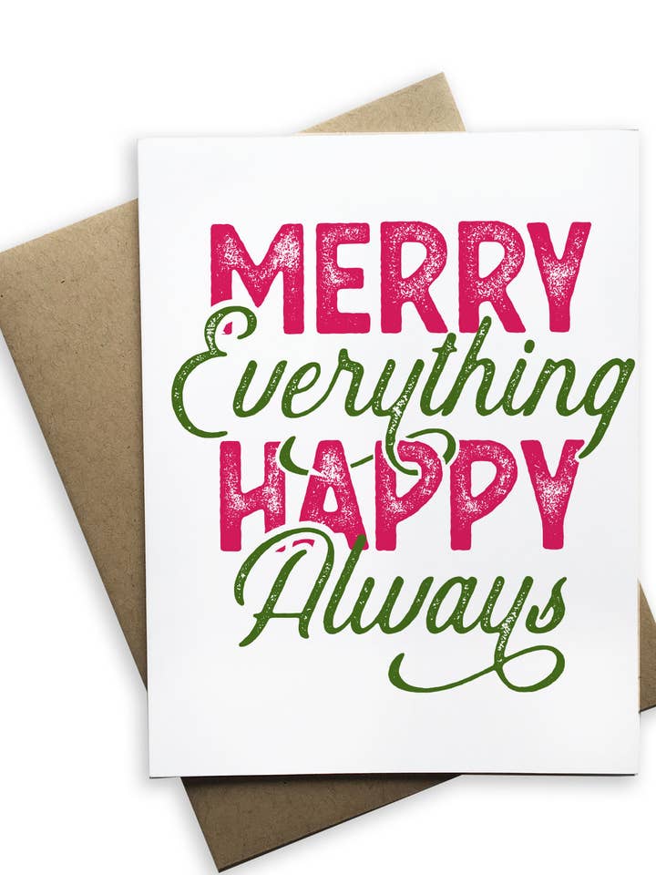 Merry Everything Happy Always for wholesale by Tiramisu Paperie