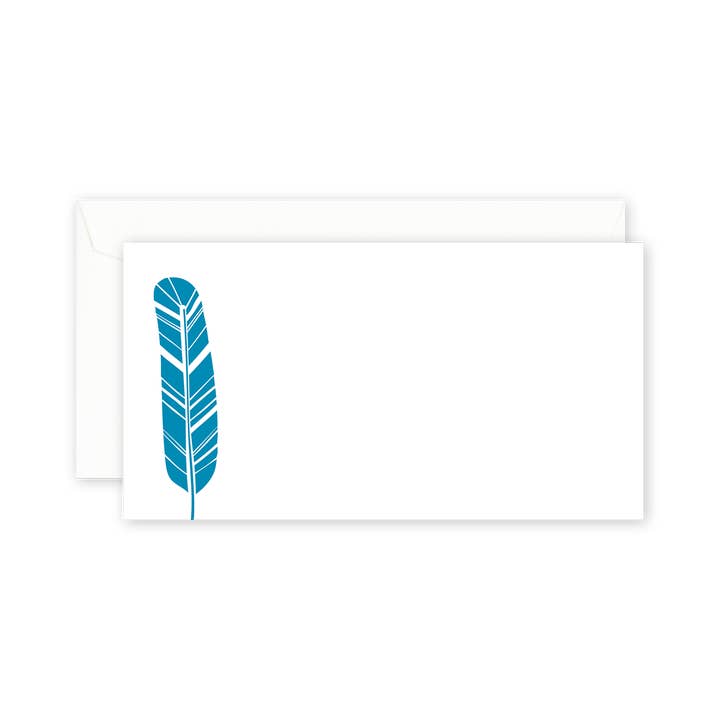 Blue Feather for wholesale by Biba Letterpress