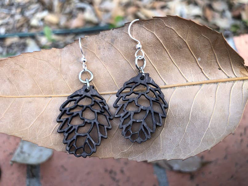 Green Tree Jewelry - Wholesale Dangle Earrings - Pine Cone Earrings - Attracts Woodland Creatures