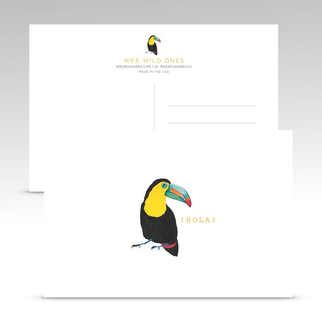 Wee Wild Ones - Wholesale Postcard Set - Toucan Postcard Pack - White0