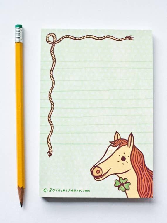 Bloc-notes de cheval de papeterie par boygirlparty pour la vente par Boygirlparty