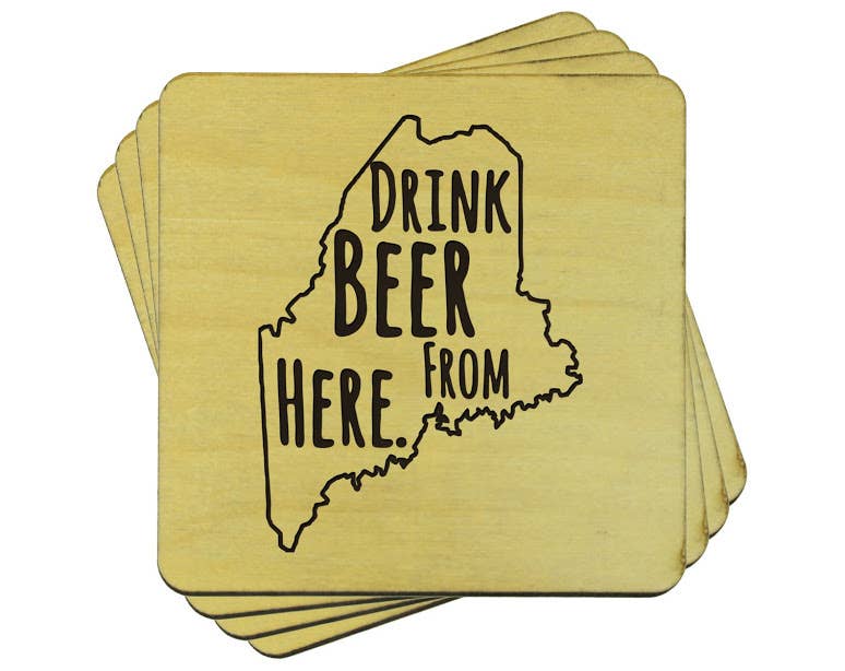 Torched Products - Wholesale Coasters - Drink Beer From Here Coasters | Set of 4 Beer Coasters23