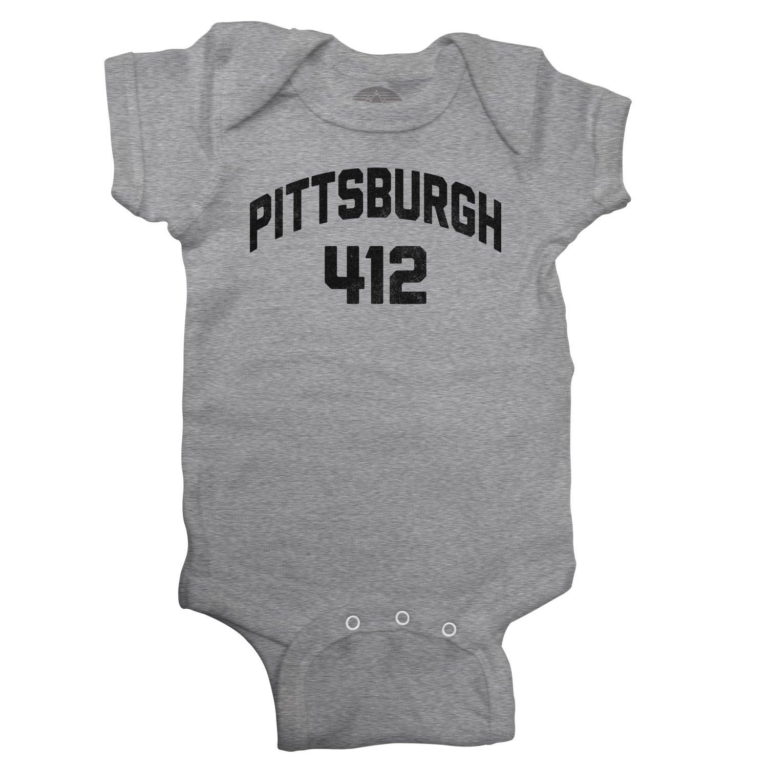 Boredwalk - Wholesale Bodysuit (Non-Footed) - Baby - Pittsburgh 412 Area Code Infant Bodysuit - Unisex Fit2