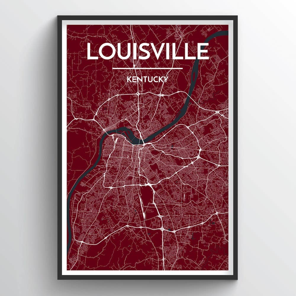 Point Two Design Group - Wholesale Art Print - Louisville City Map0