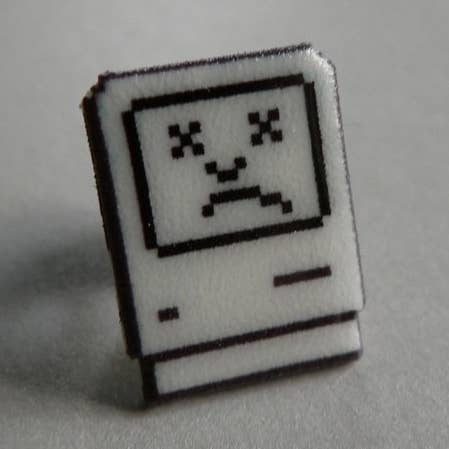 Alfinete de maçã triste Mac por atacado de 8-Bit Zero