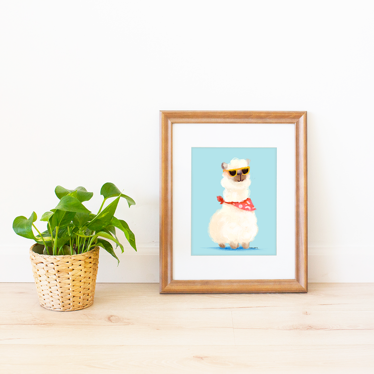 The Little Red House - Wholesale Art Print - Hipster Alpaca Medium Print0