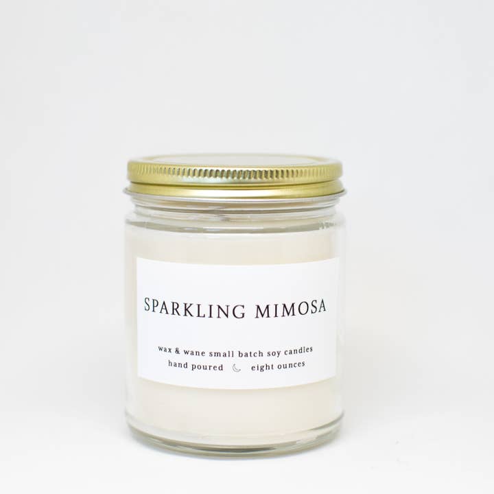 Wax and Wane Candles - Wholesale Jar/Filled Candle - Sparkling Mimosa Modern Soy Candle