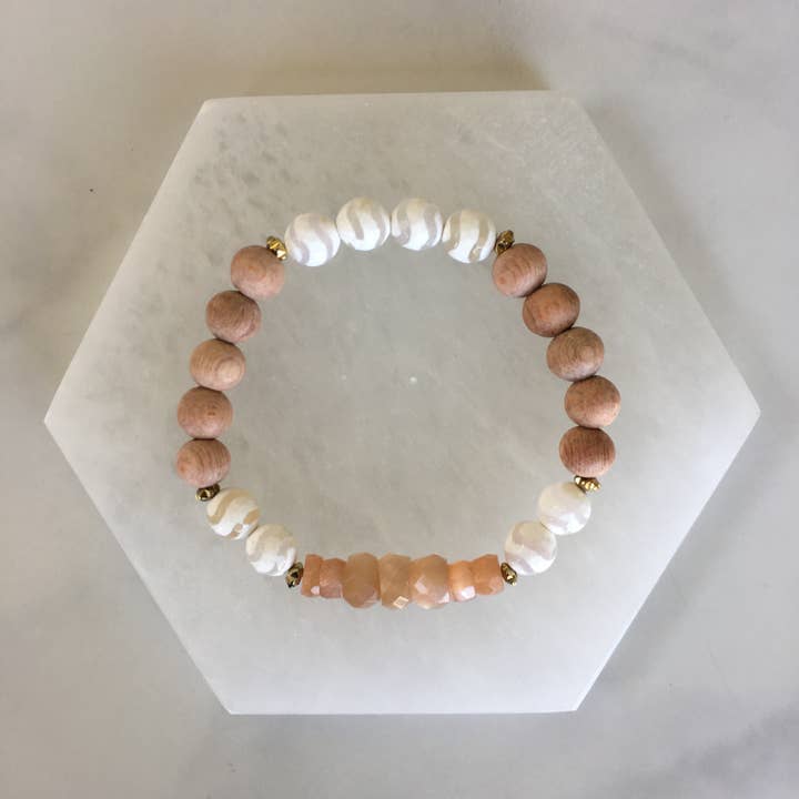Beachy Bohemian Sunstone Bracelet for wholesale by Ronnie M